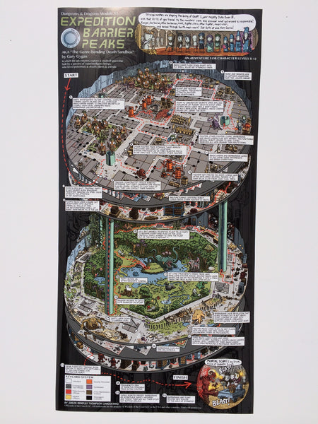 Expedition to the Barrier Peaks Walkthrough Map Print