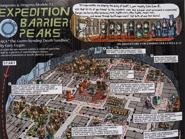 Expedition to the Barrier Peaks Walkthrough Map Print