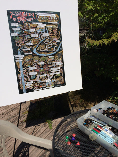 Lost Caverns of Tsojcanth Walkthrough Map Print