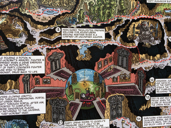 Lost Caverns of Tsojcanth Walkthrough Map Print