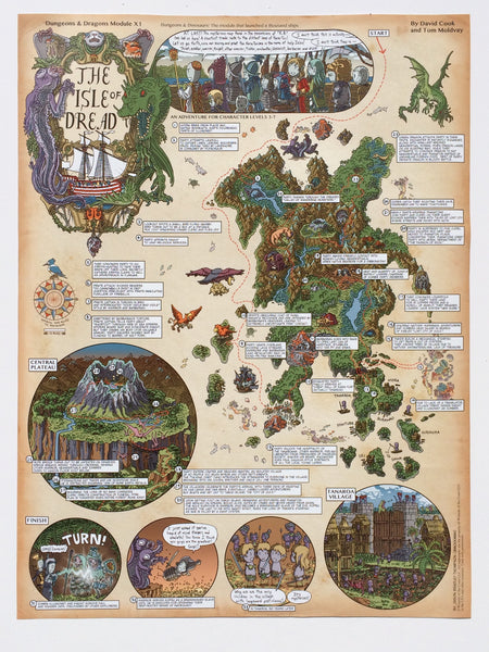 Isle of Dread Walkthrough Map Print
