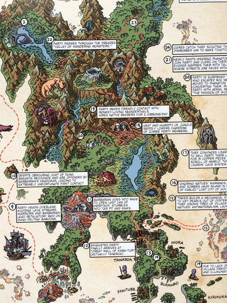 Isle of Dread Walkthrough Map Print