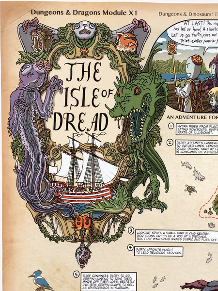 Isle of Dread Walkthrough Map Print