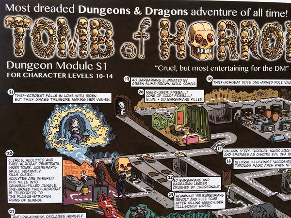 Tomb of Horrors Walkthrough Map Print